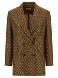 Alberto Biani Alberto Biani Brown Silk Blazer