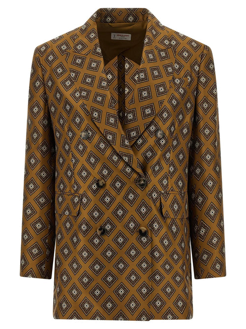 Alberto Biani Alberto Biani Brown Silk Blazer