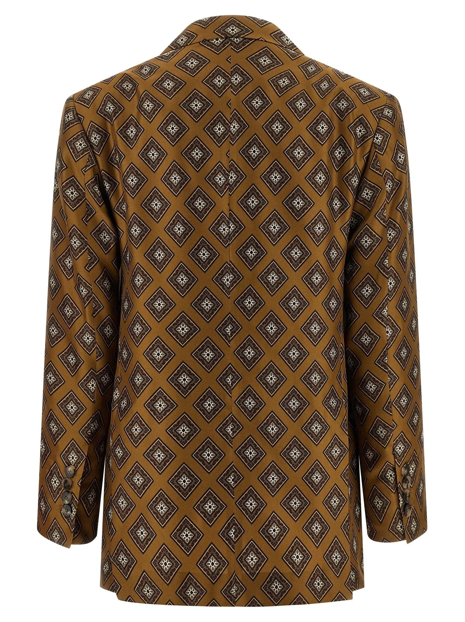 Alberto Biani Alberto Biani Brown Silk Blazer