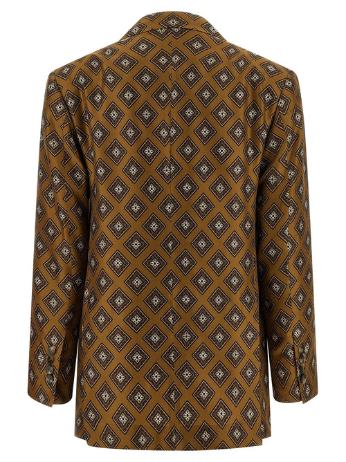 Alberto Biani Alberto Biani Brown Silk Blazer