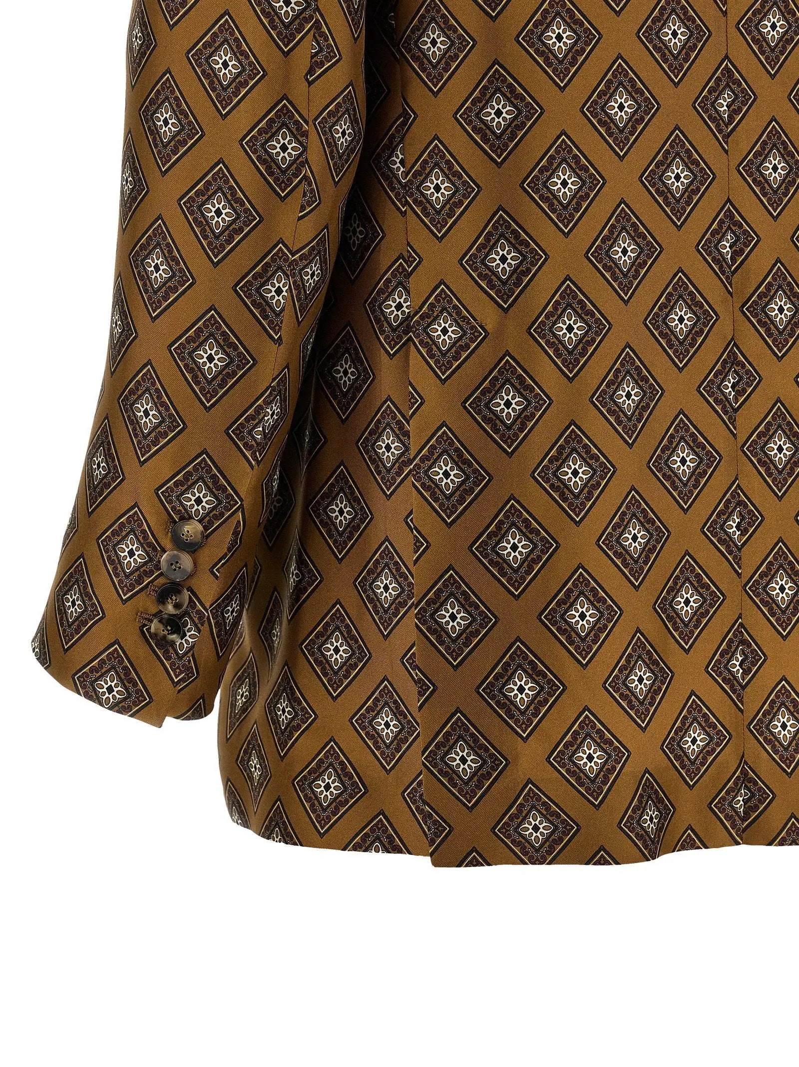 Alberto Biani Alberto Biani Brown Silk Blazer