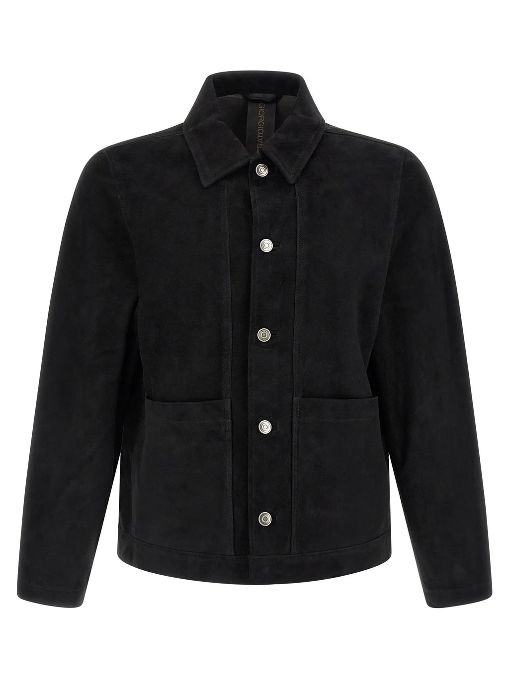 GIORGIO BRATO Black Suede Leather Leather Jacket