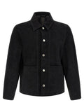 GIORGIO BRATO Black Suede Leather Leather Jacket