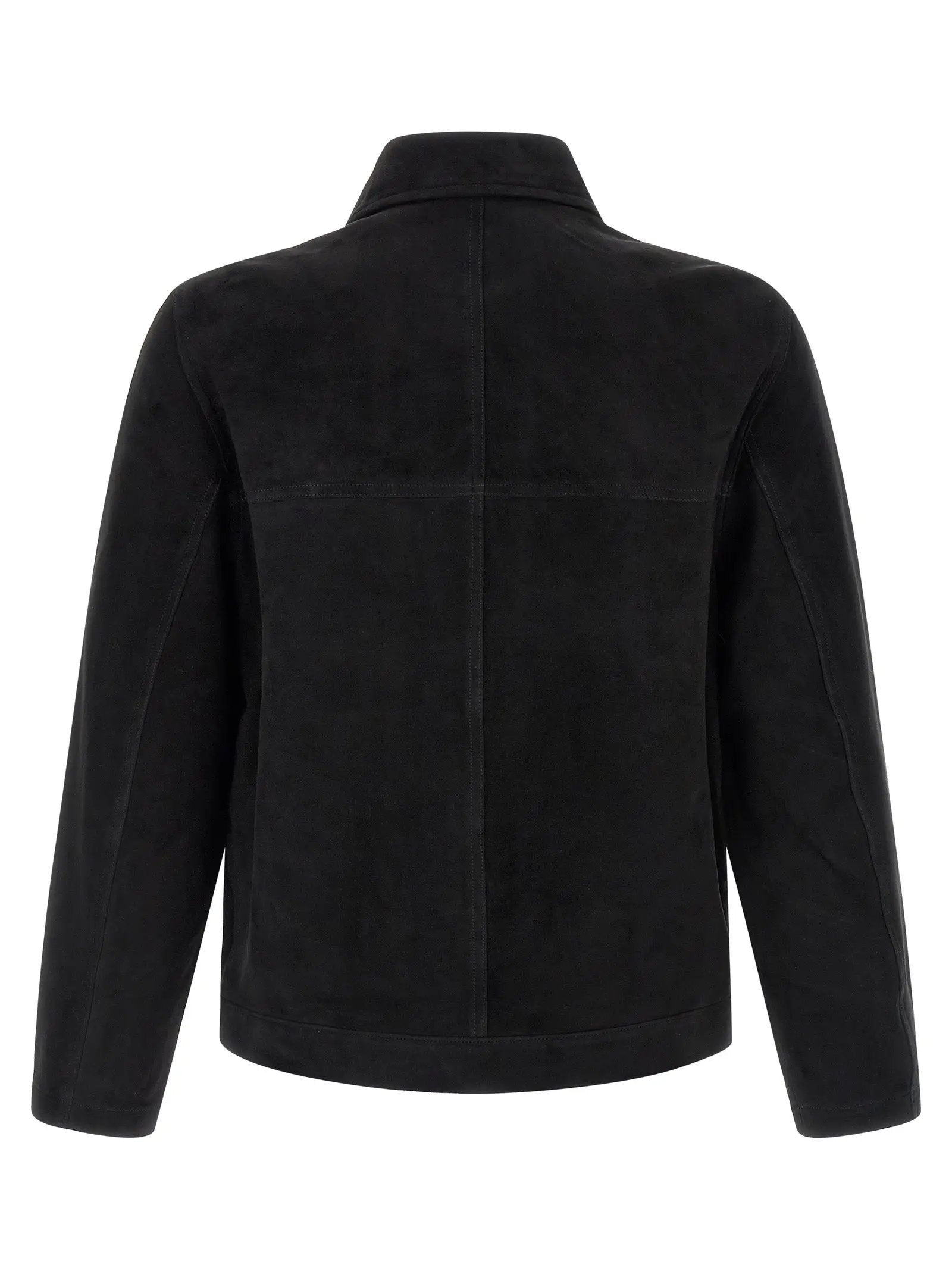 GIORGIO BRATO Black Suede Leather Leather Jacket