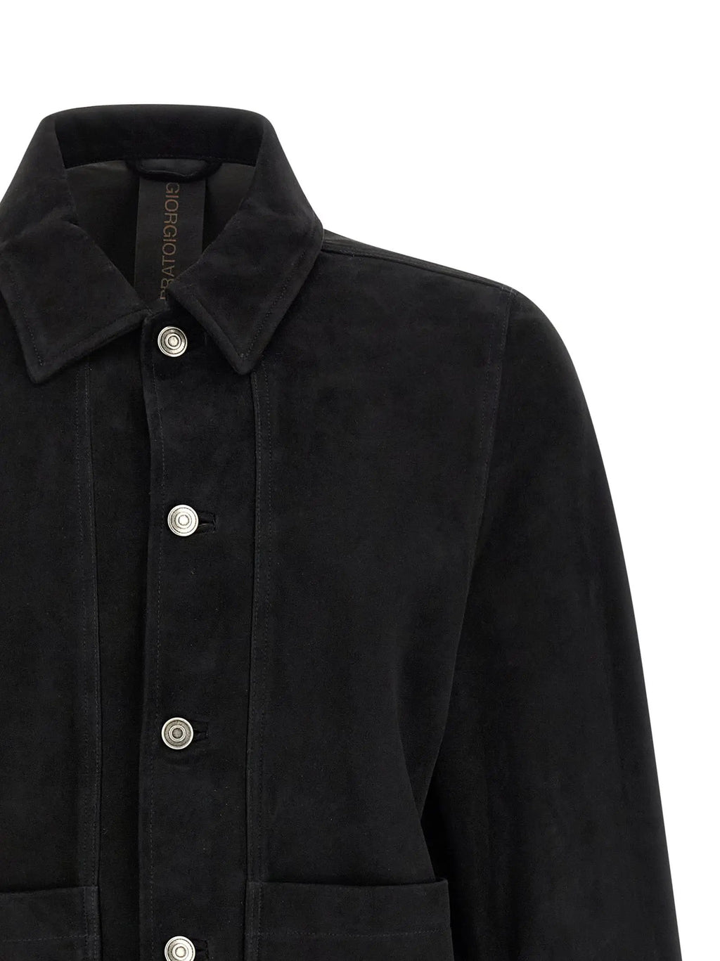 GIORGIO BRATO Black Suede Leather Leather Jacket