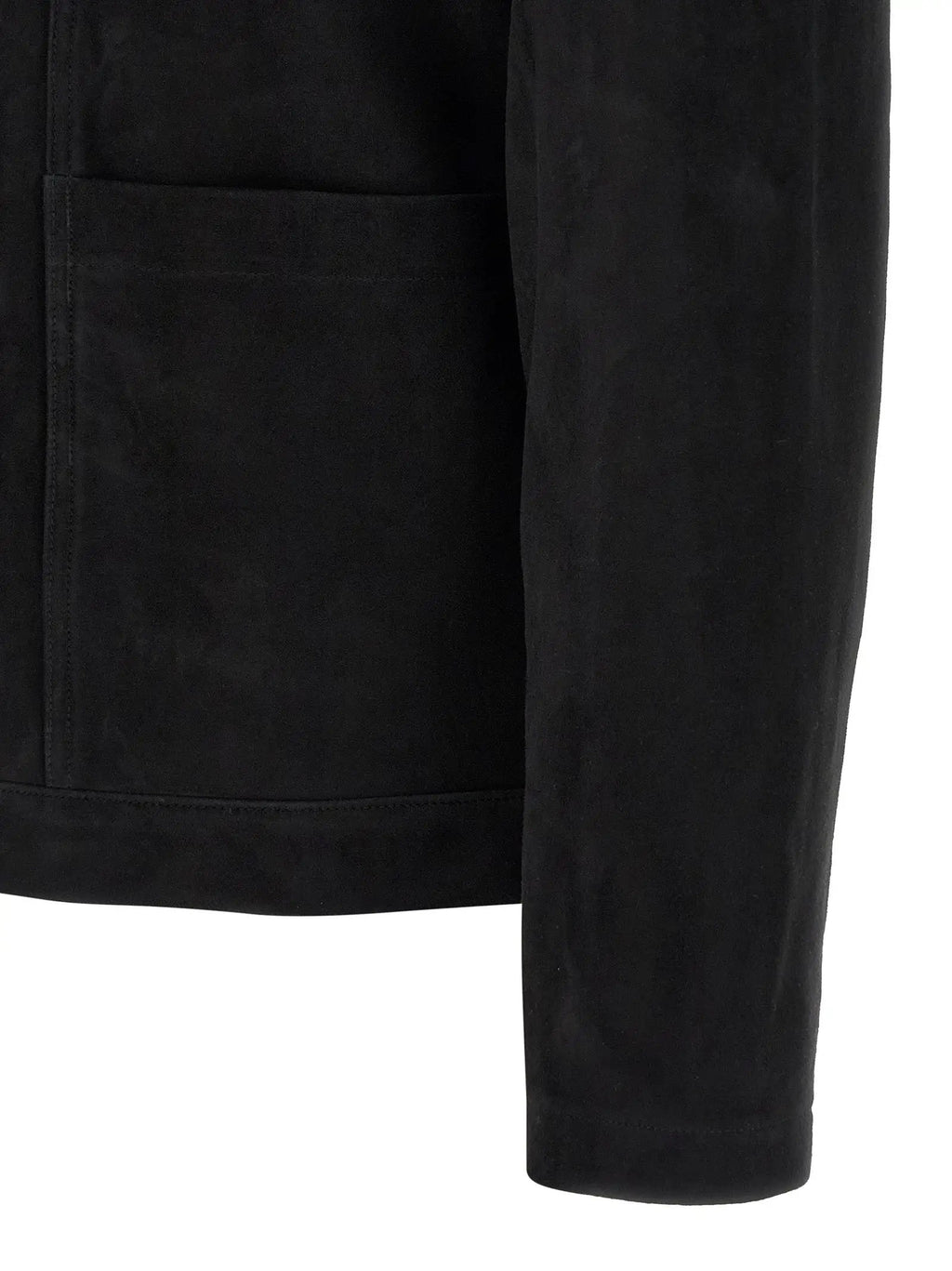 GIORGIO BRATO Black Suede Leather Leather Jacket