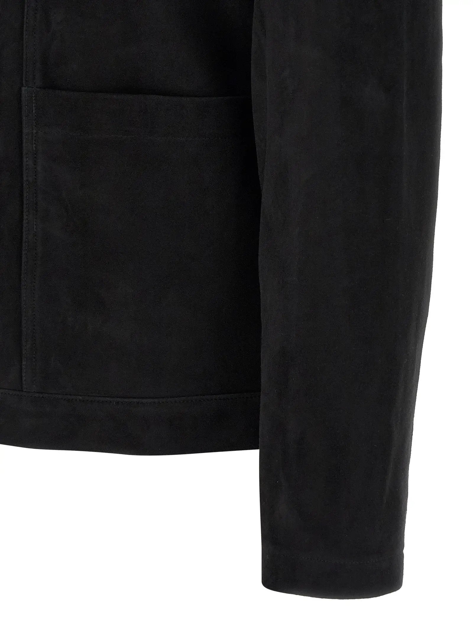 GIORGIO BRATO Black Suede Leather Leather Jacket