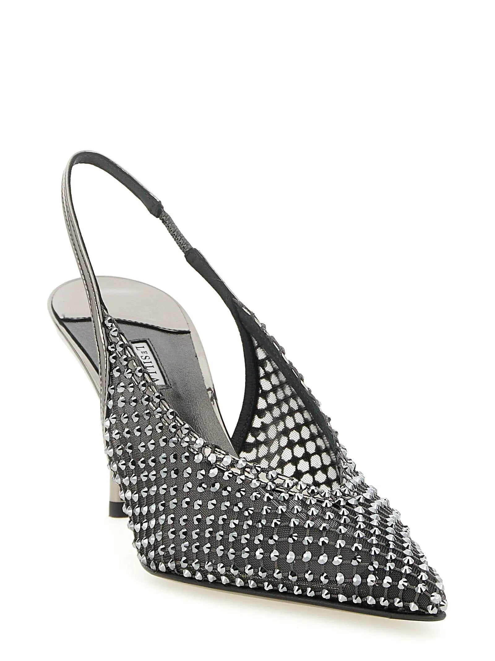 LE SILLA Gray Polyester High Heel Pumps
