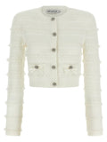 Self-Portrait White Viscose Cardigan