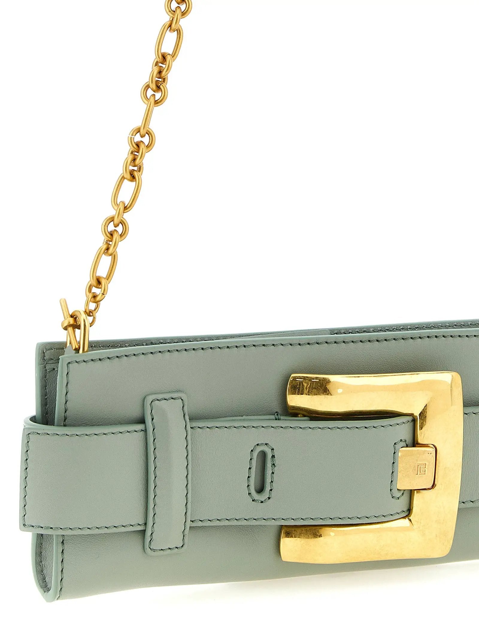 Balmain Bicolor Calfskin Clutch Bag