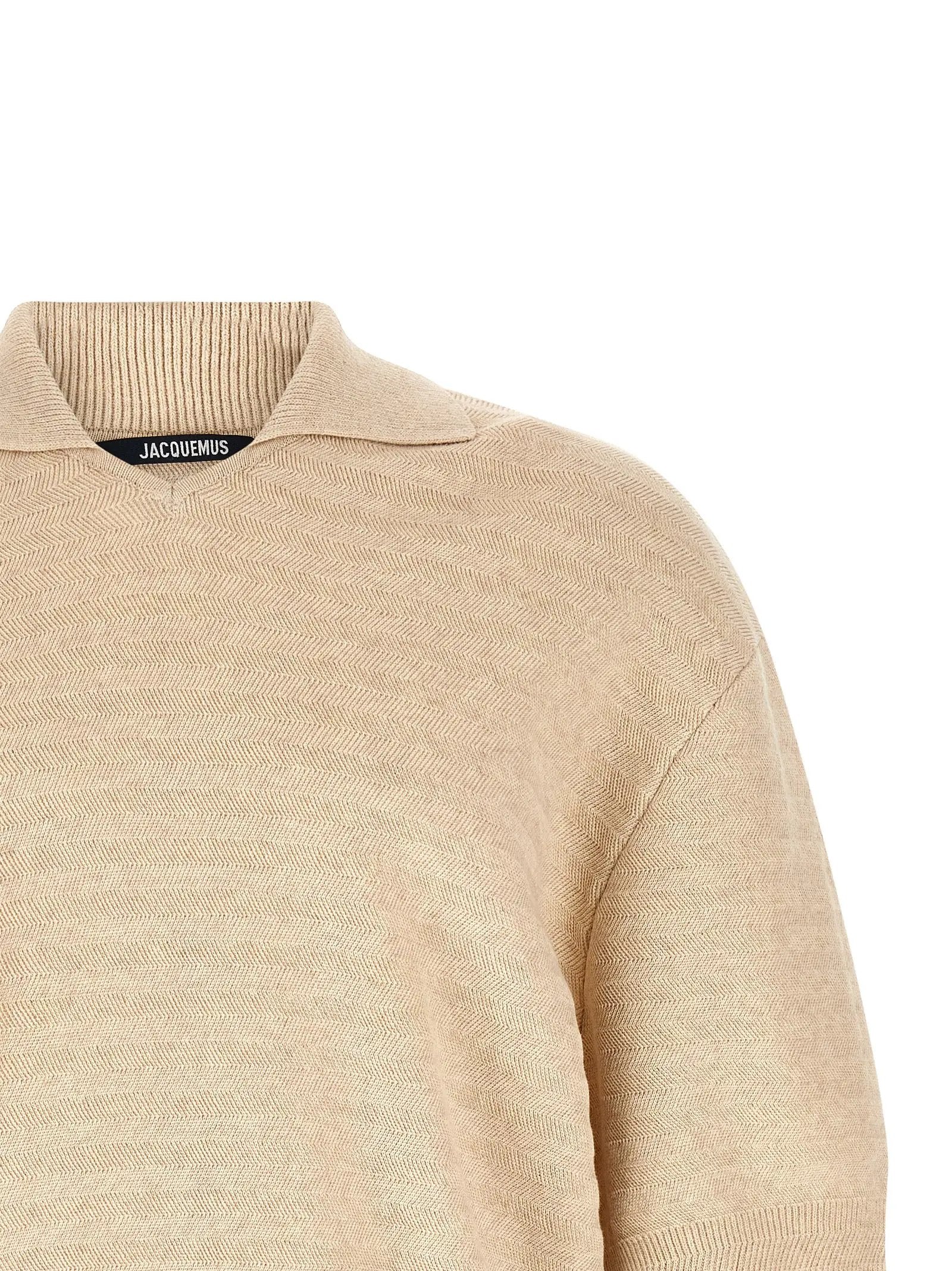 Jacquemus Beige Cotton Polo Shirt