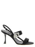 Roger Vivier Black Viscose Stiletto Heel Sandals