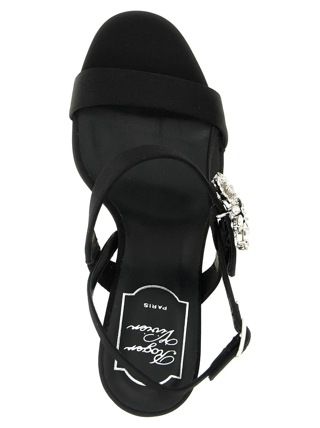 Roger Vivier Black Viscose Stiletto Heel Sandals