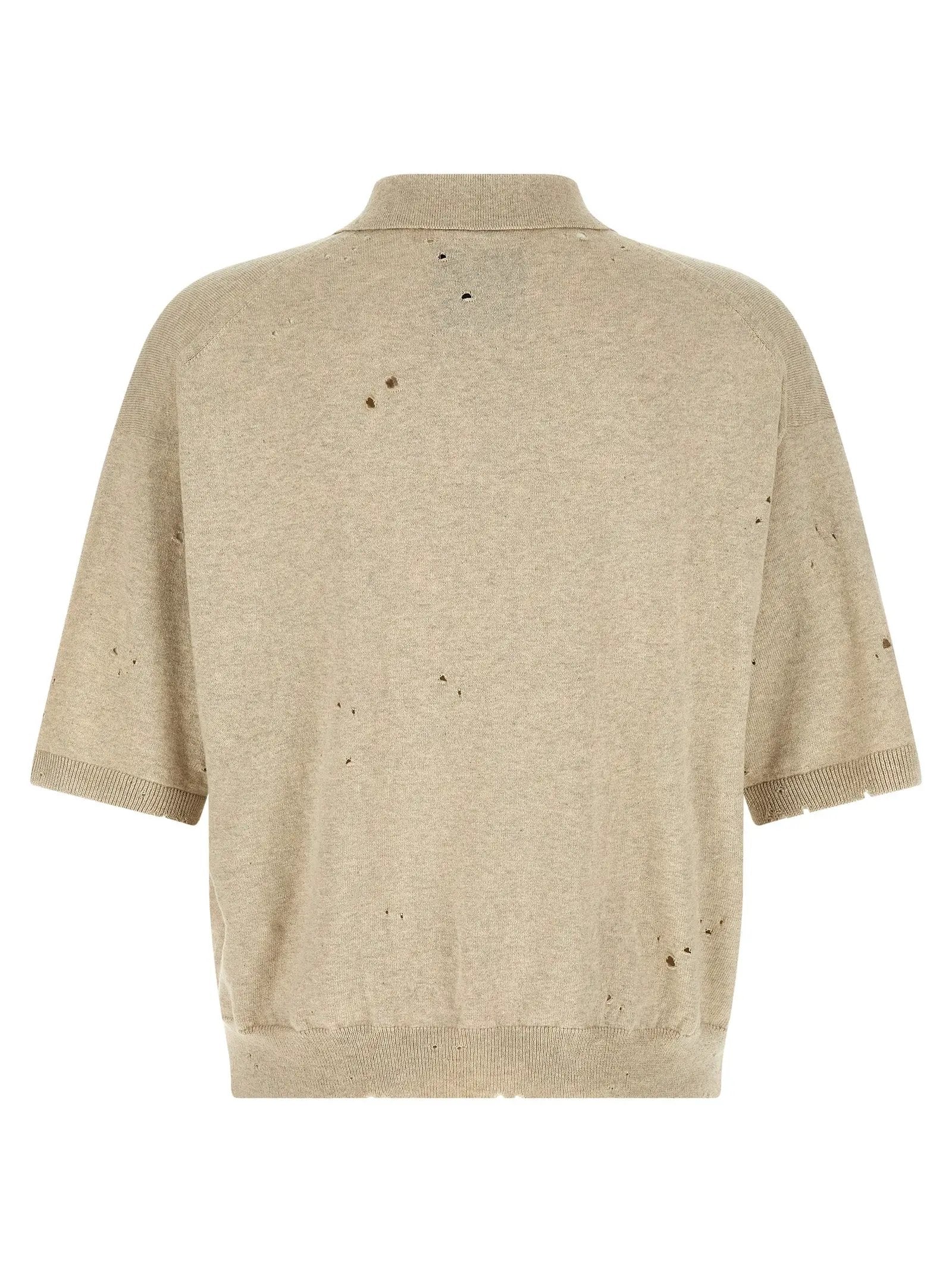 Maison Mihara Yasuhiro Beige Cotton Polo Shirt