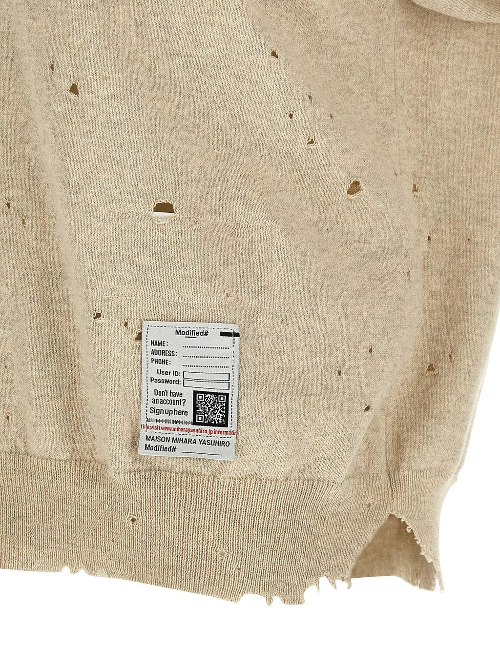 Maison Mihara Yasuhiro Beige Cotton Polo Shirt