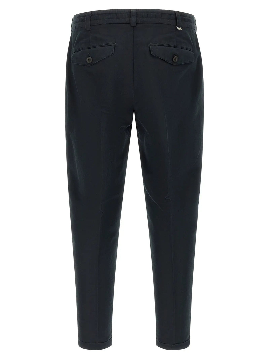 PT Torino Black Linen Casual Pants