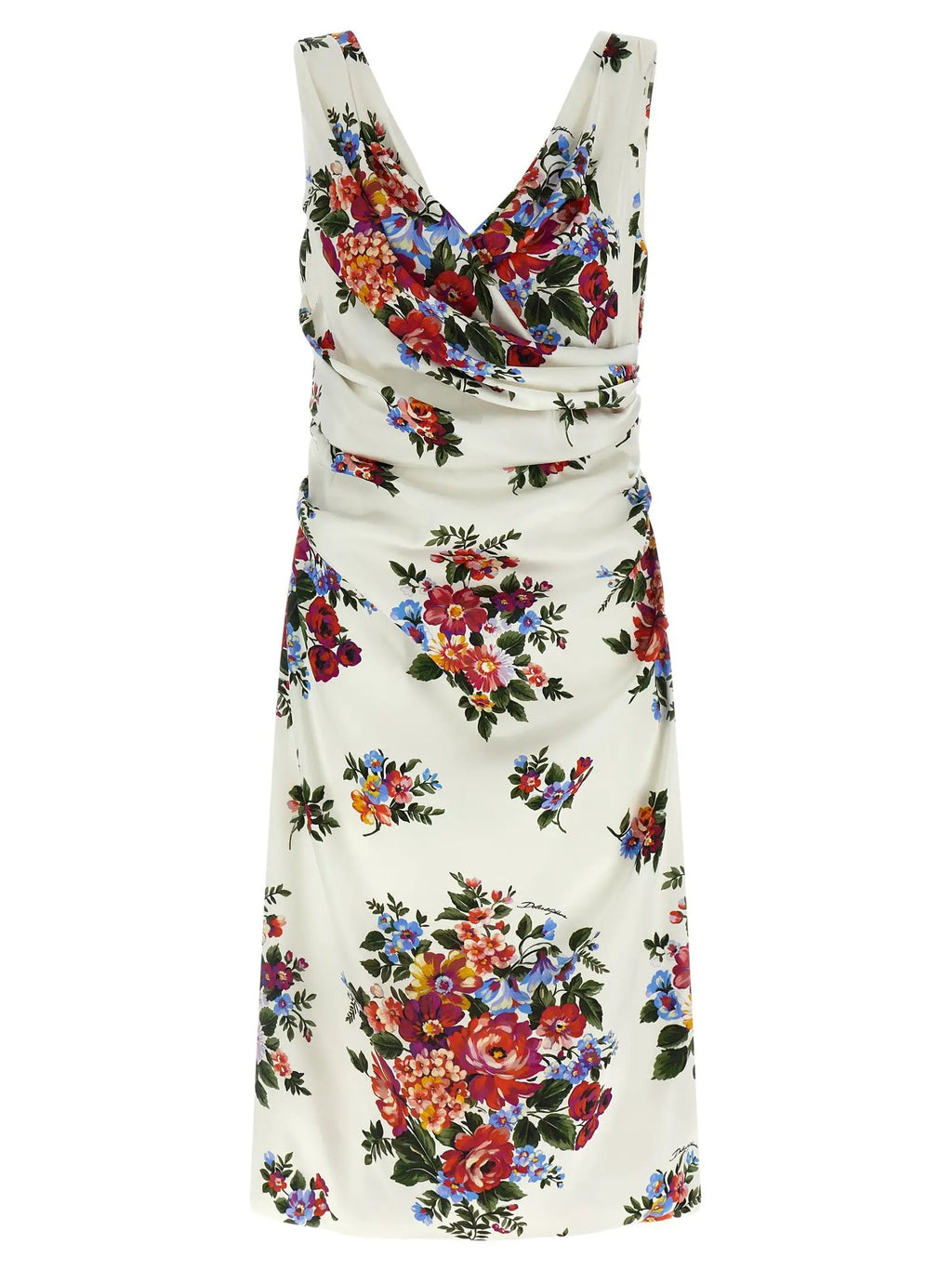 Robe midi blanche en viscose Dolce & Gabbana