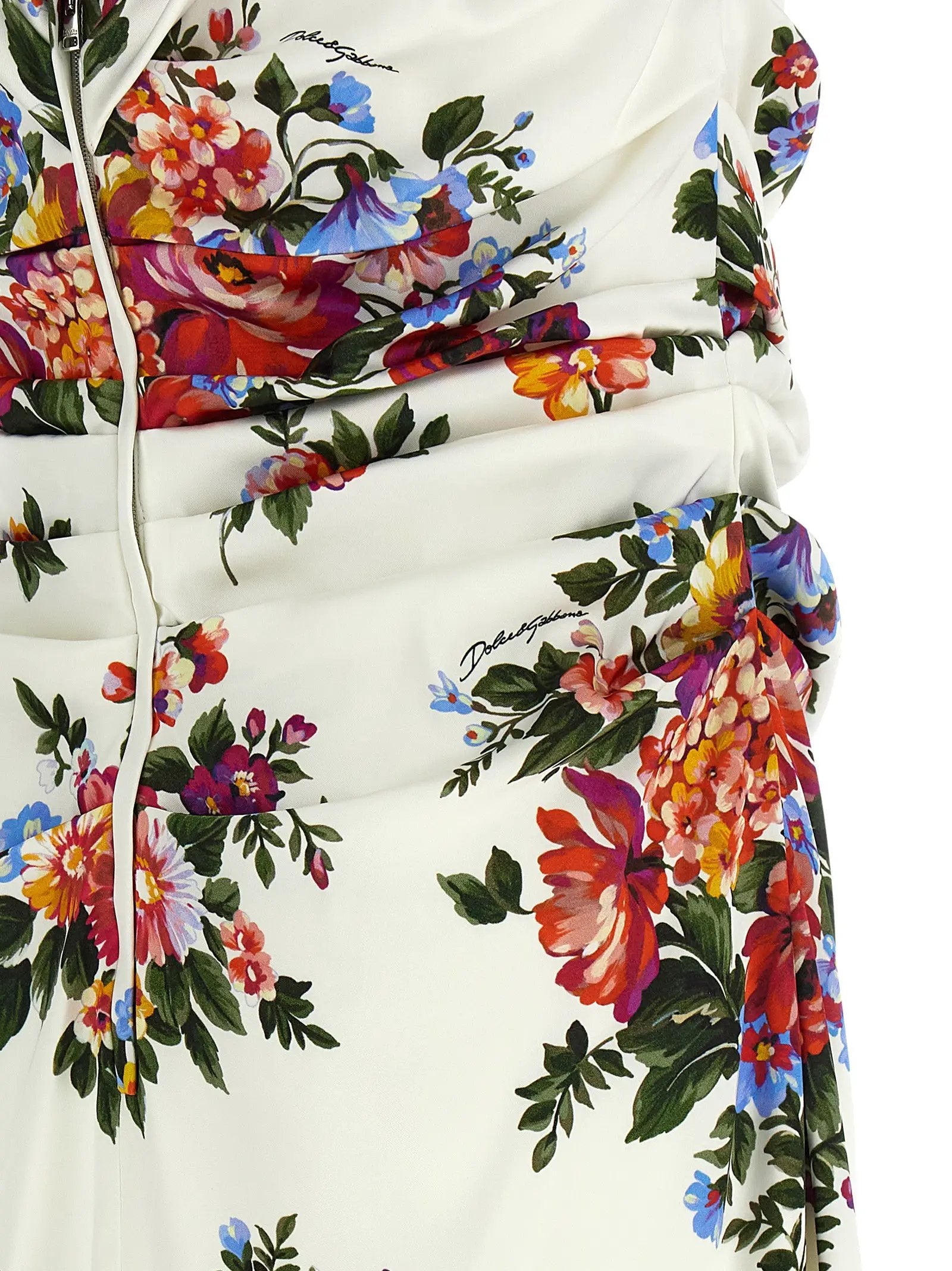 Robe midi blanche en viscose Dolce & Gabbana