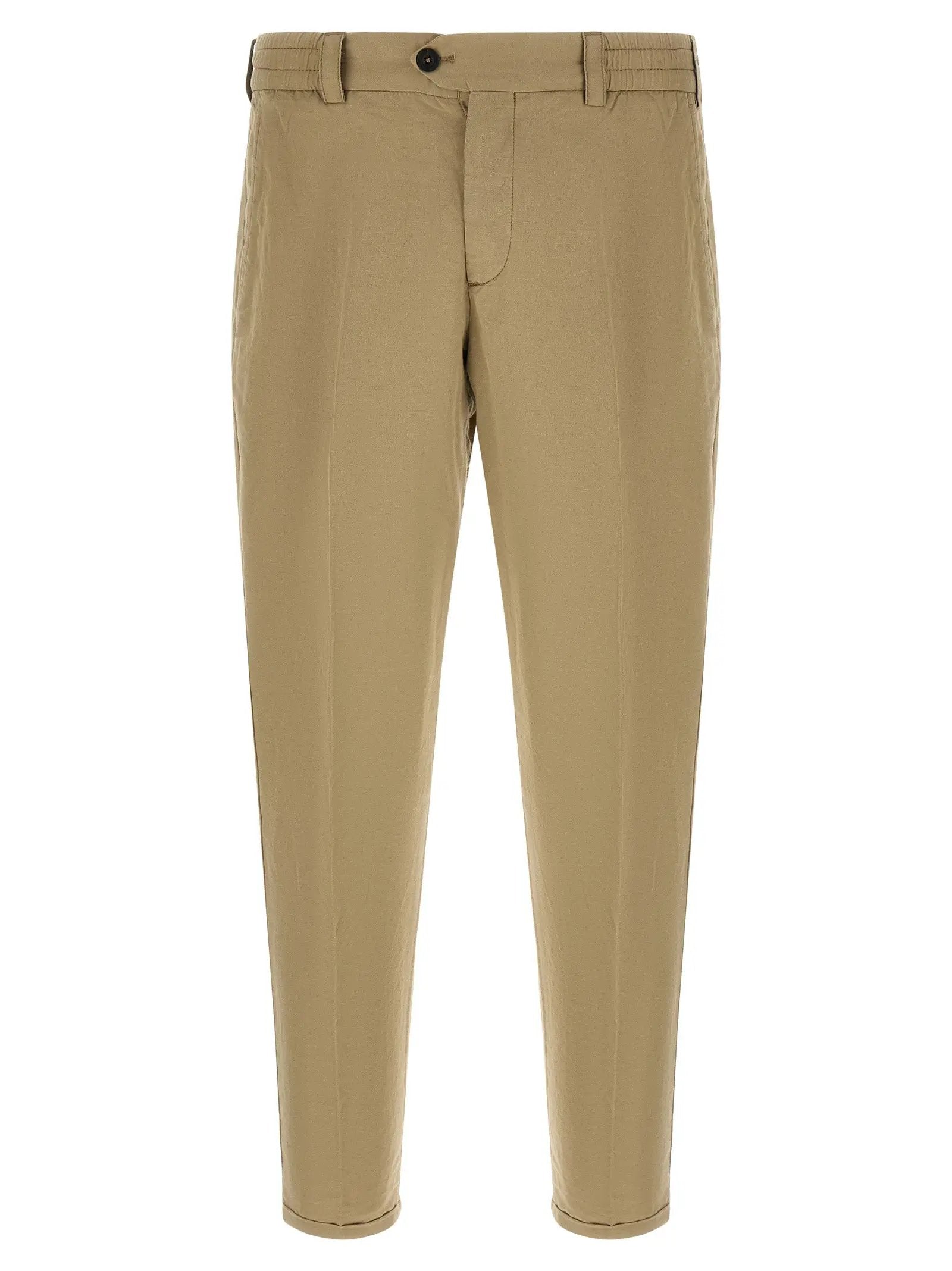 Pantalon décontracté en lin beige PT Torino