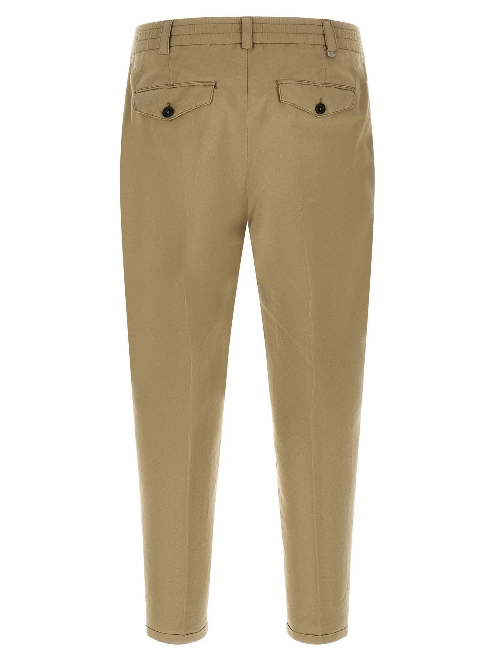 Pantalon décontracté en lin beige PT Torino