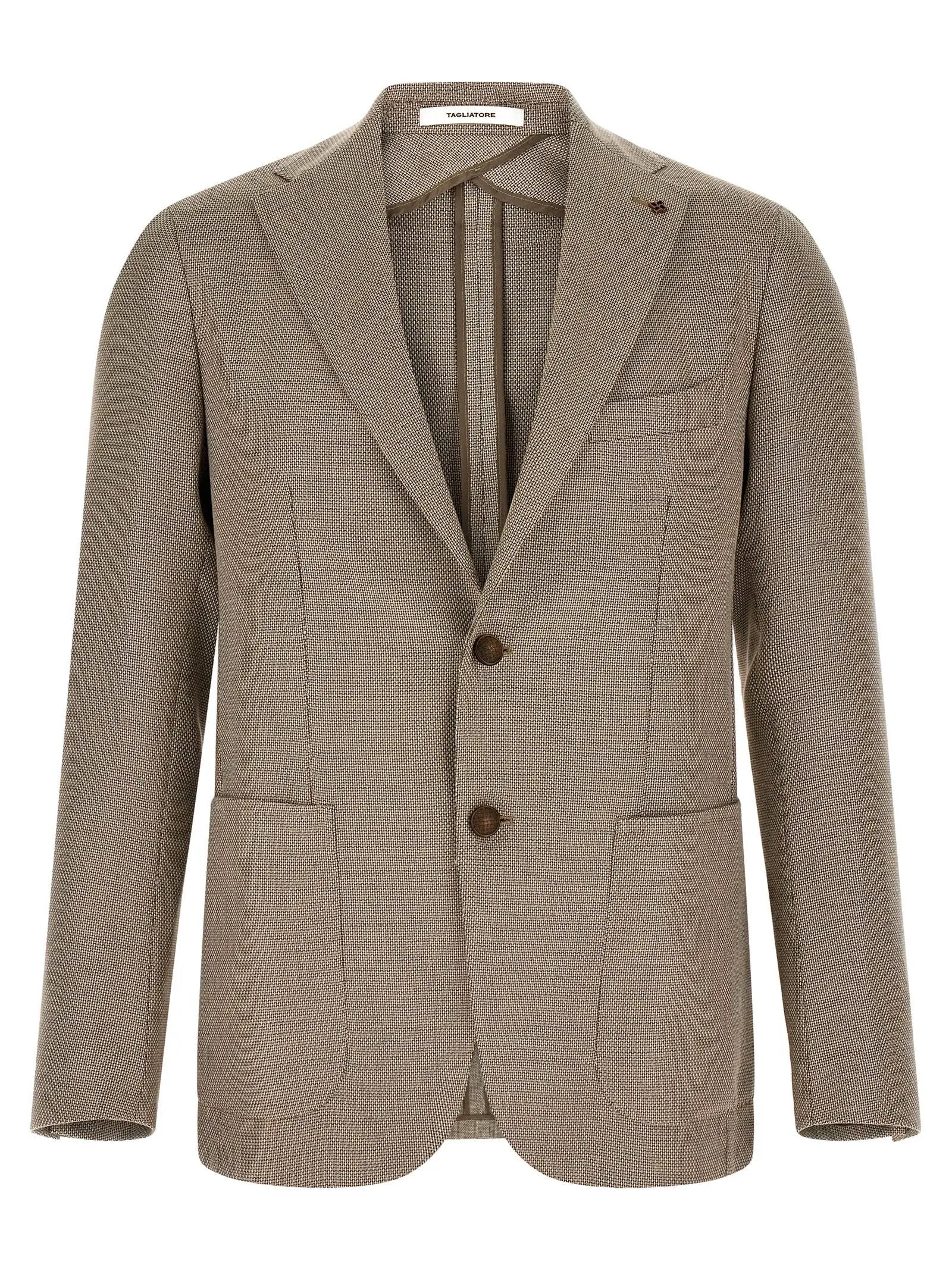 Tagliatore Brown Cotton Blazer