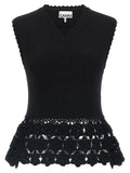 Ganni Black Organic Cotton Sleeveless Jacket