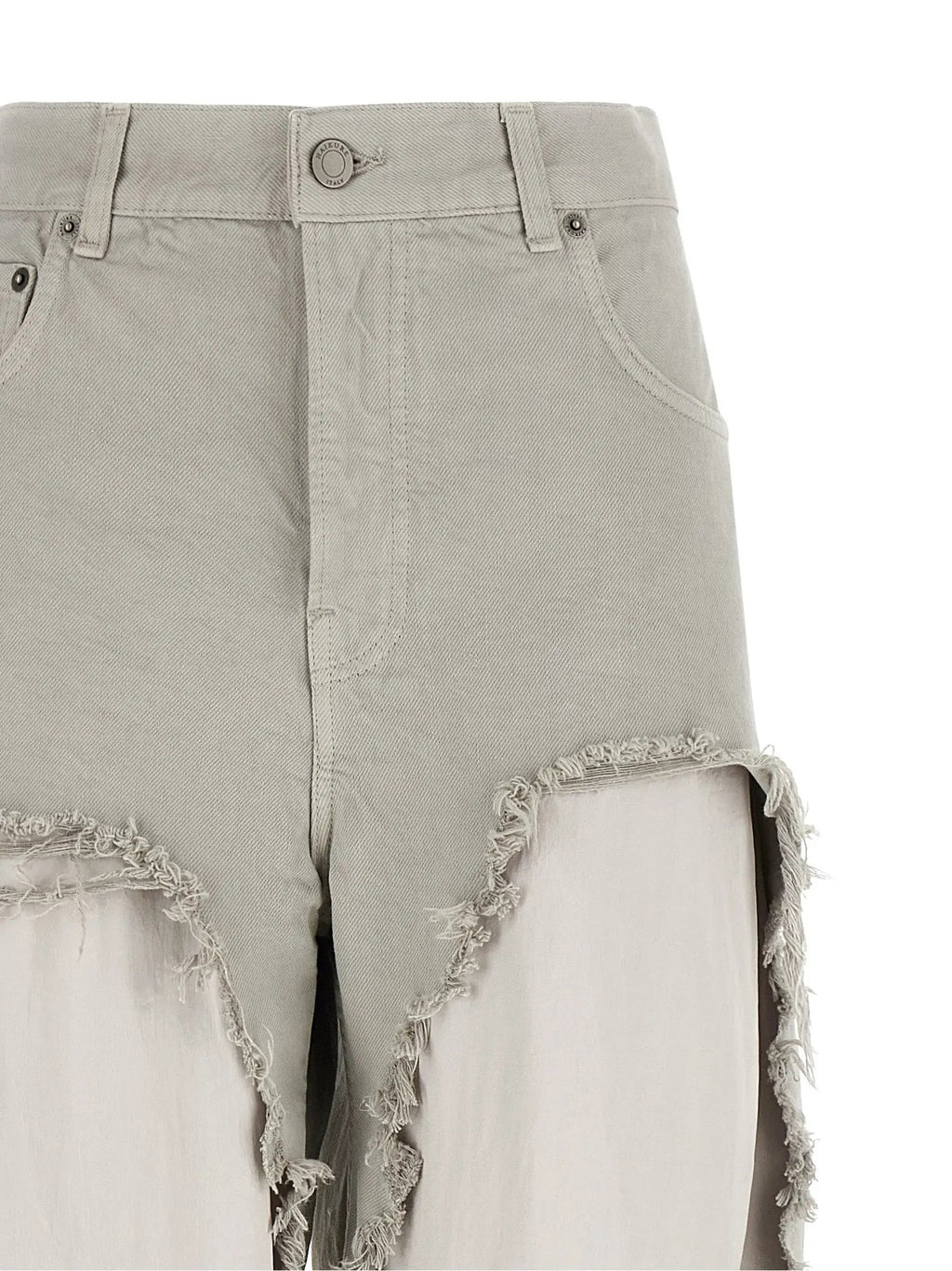 Haikure Gray Cotton Flared Jeans