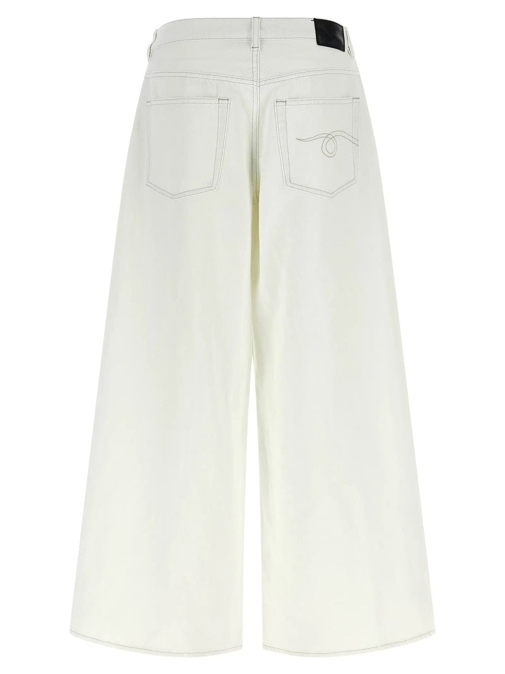 R13 White Cotton Jeans Denim