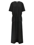 Haikure Black Cotton Long Dress