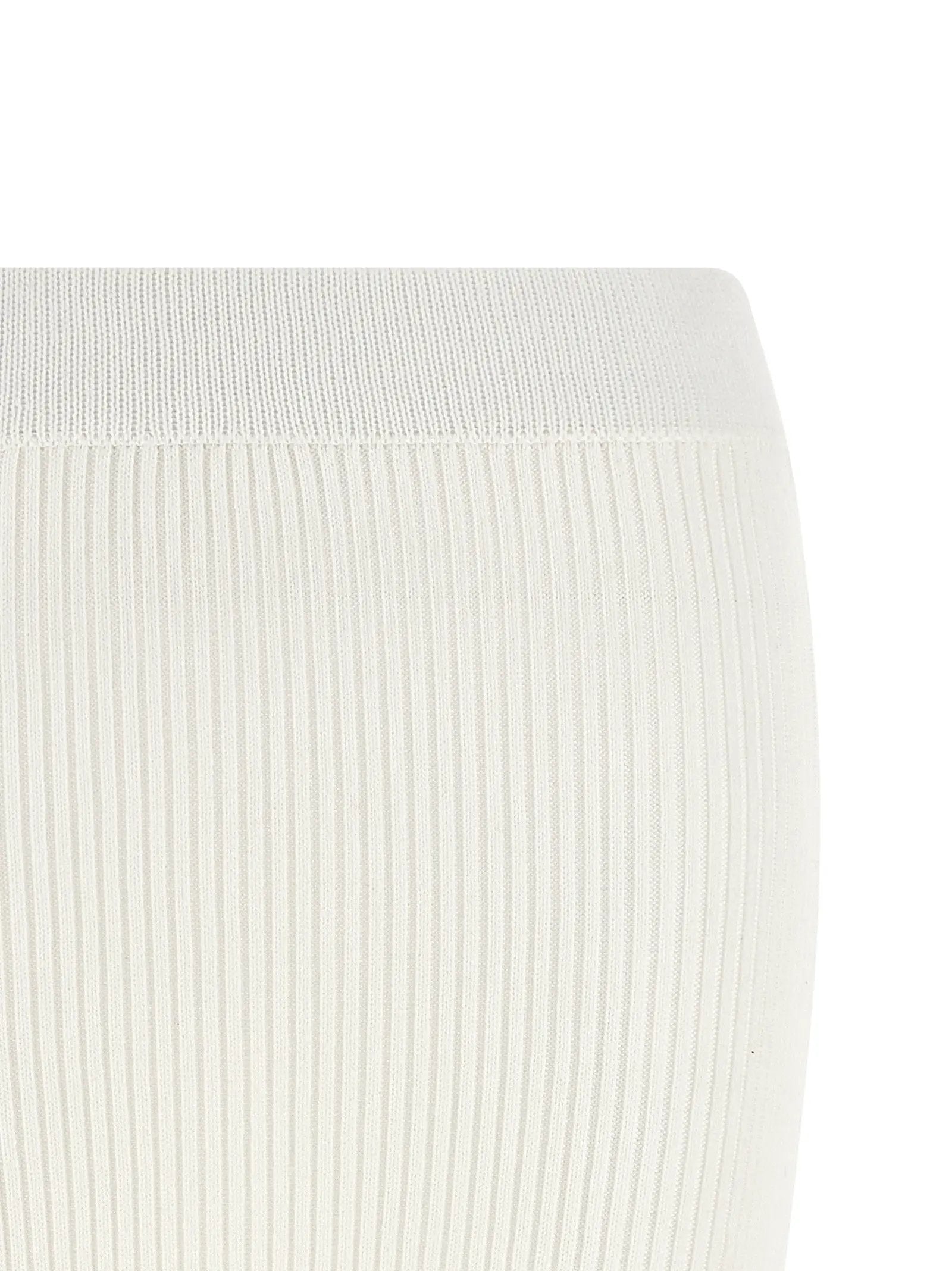 Ganni White Organic Cotton Midi Skirt