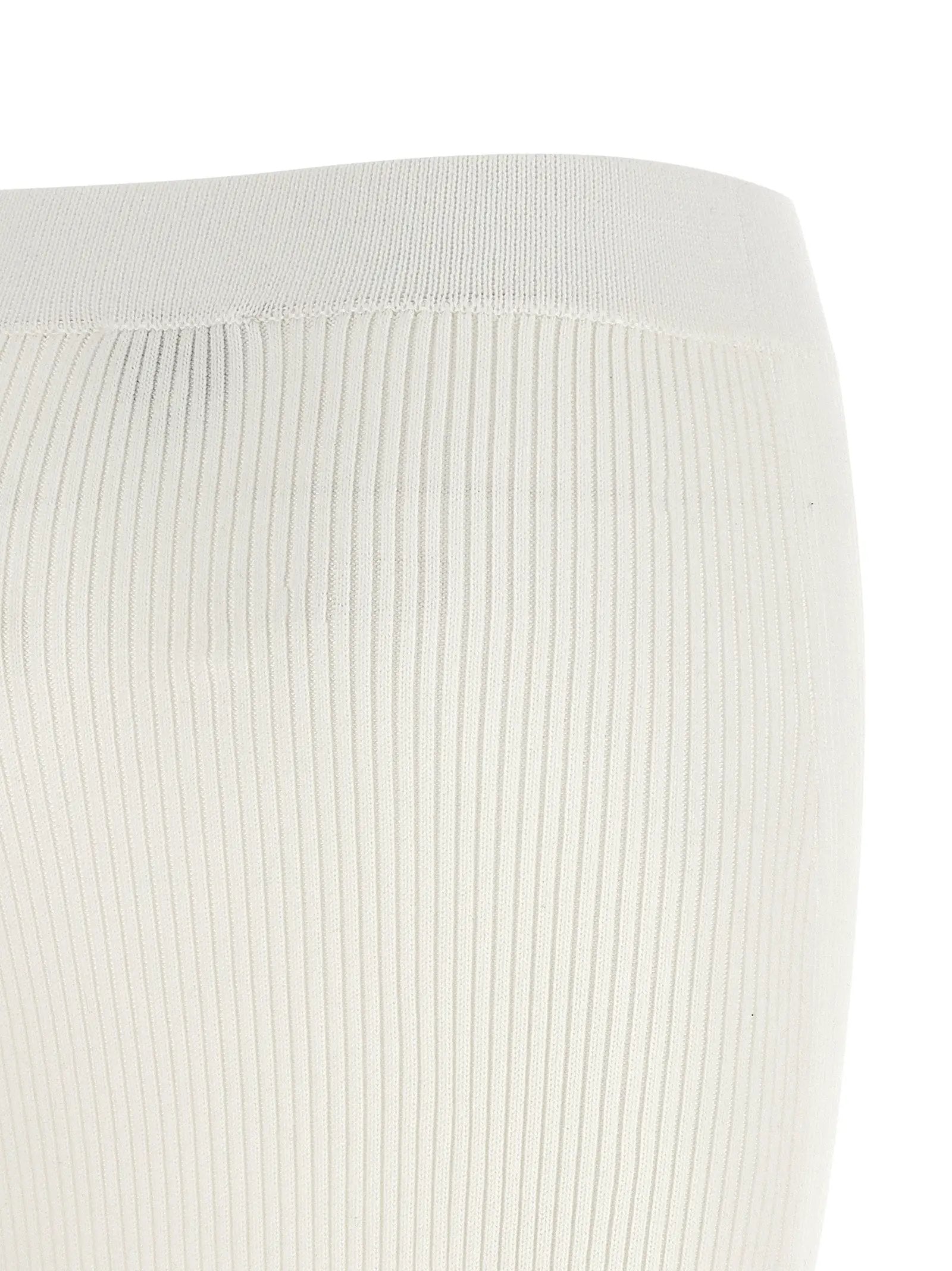 Ganni White Organic Cotton Midi Skirt