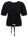 Ganni Black Organic Cotton Cardigan