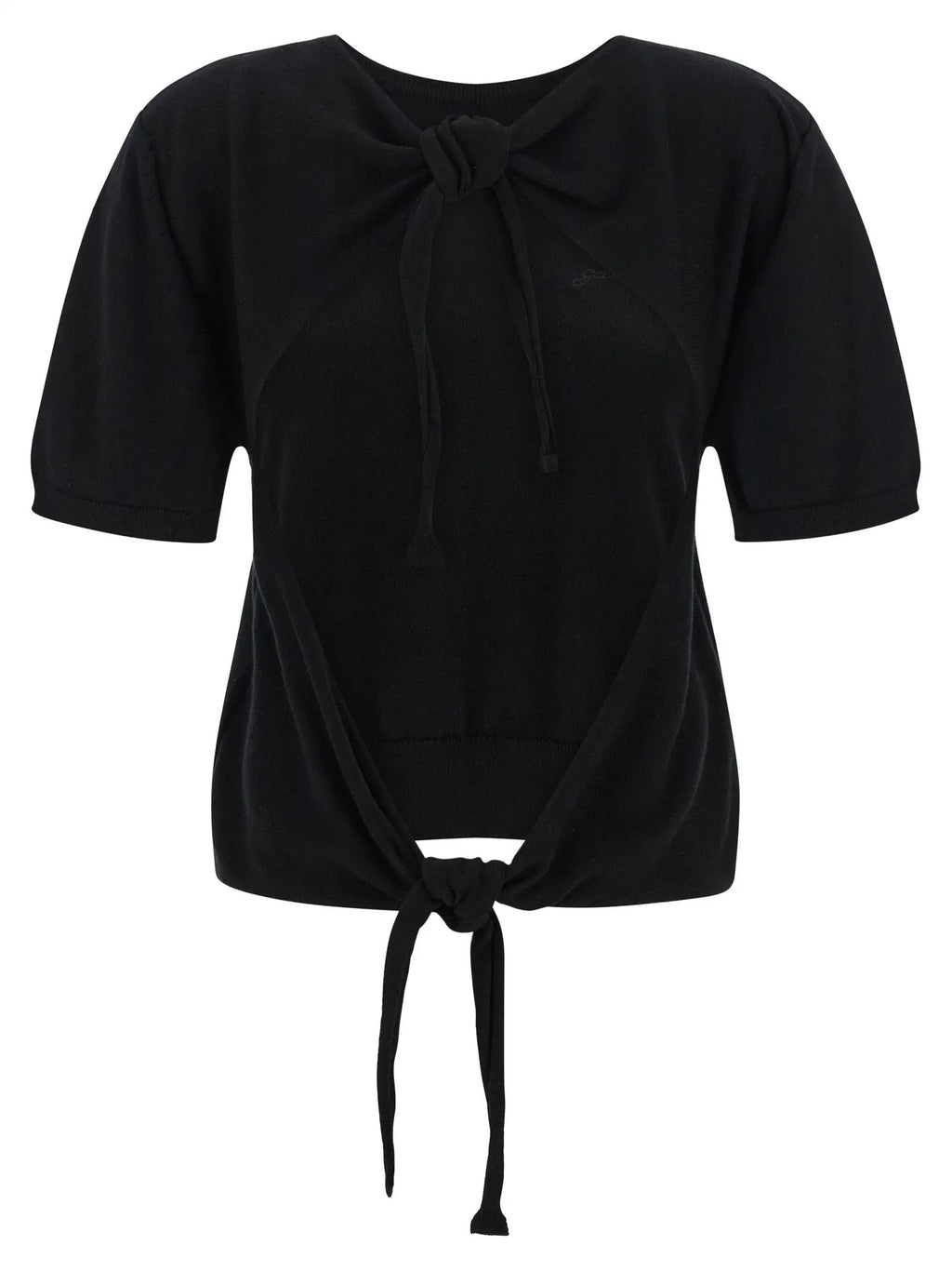 Ganni Black Organic Cotton Cardigan