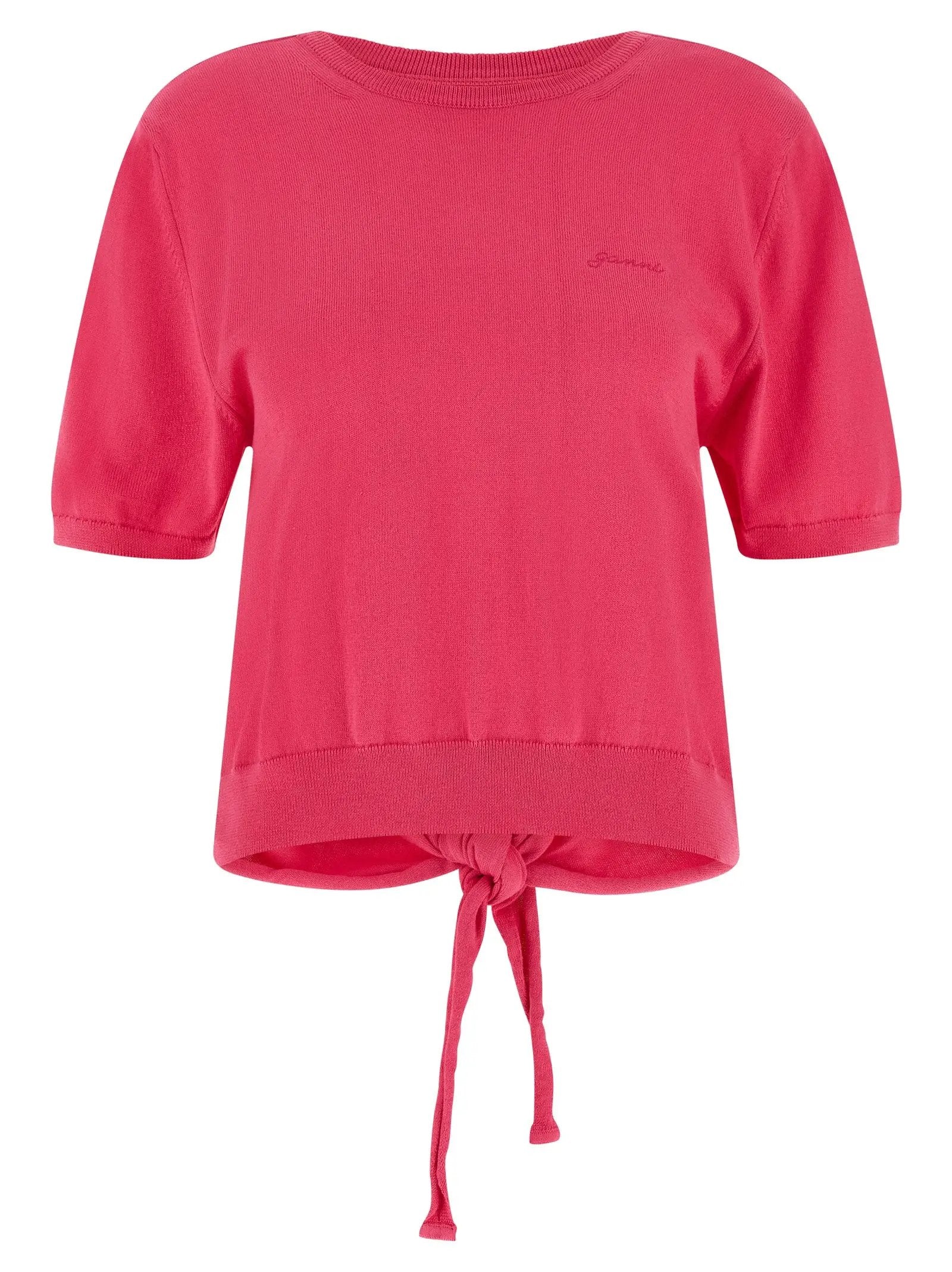 Ganni Fuchsia Organic Cotton Cardigan