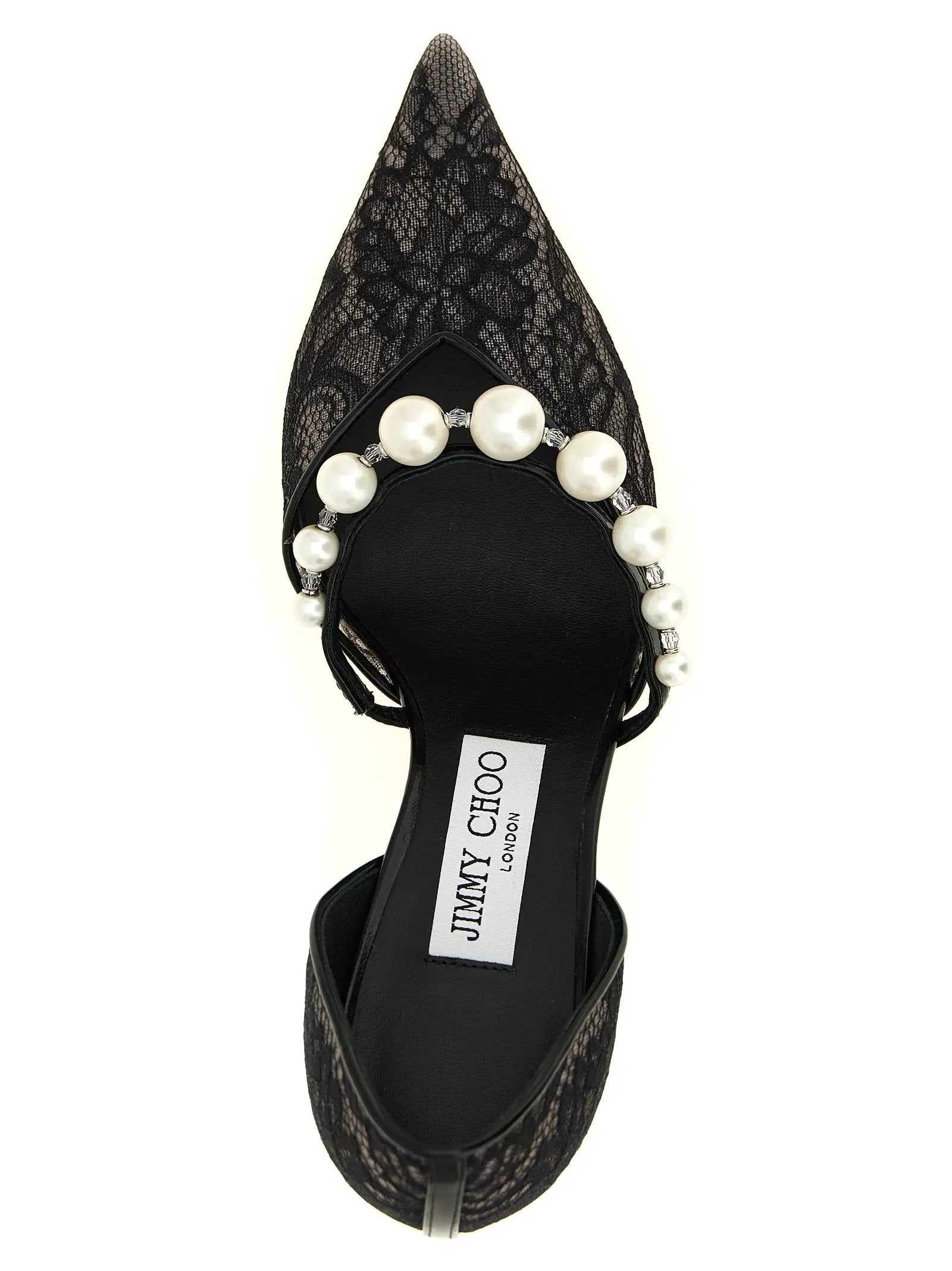 Jimmy Choo Black Tencel Mid Heel Pumps