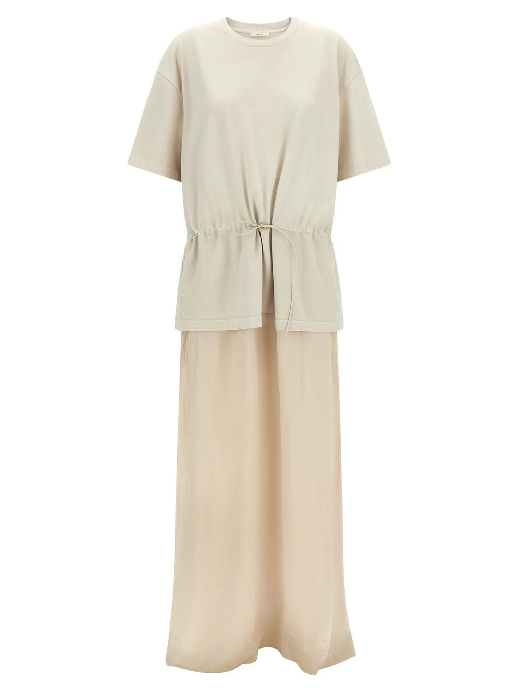 Haikure Beige Cotton Long Dress