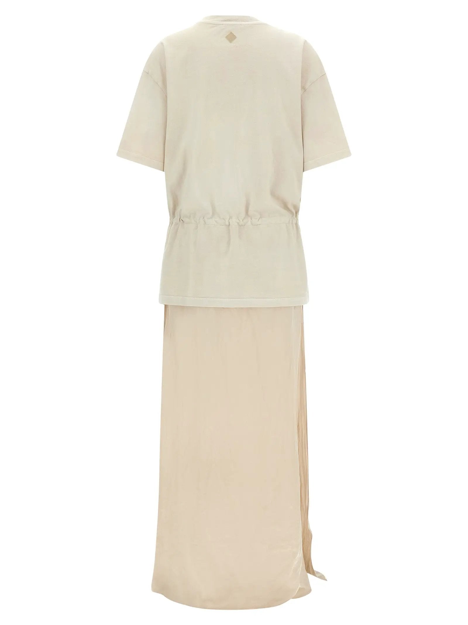 Haikure Beige Cotton Long Dress