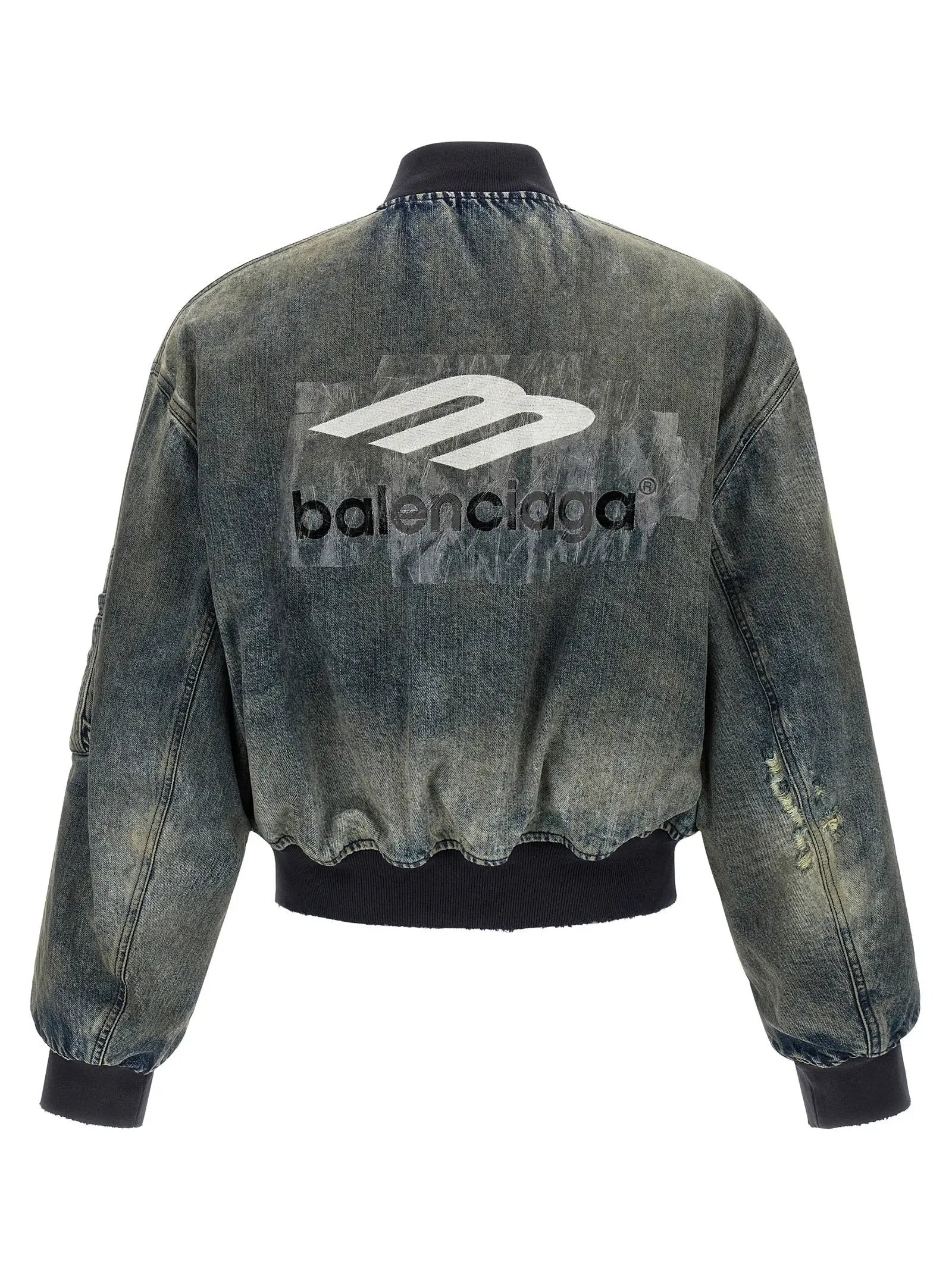 Balenciaga Gray Polyester Bomber