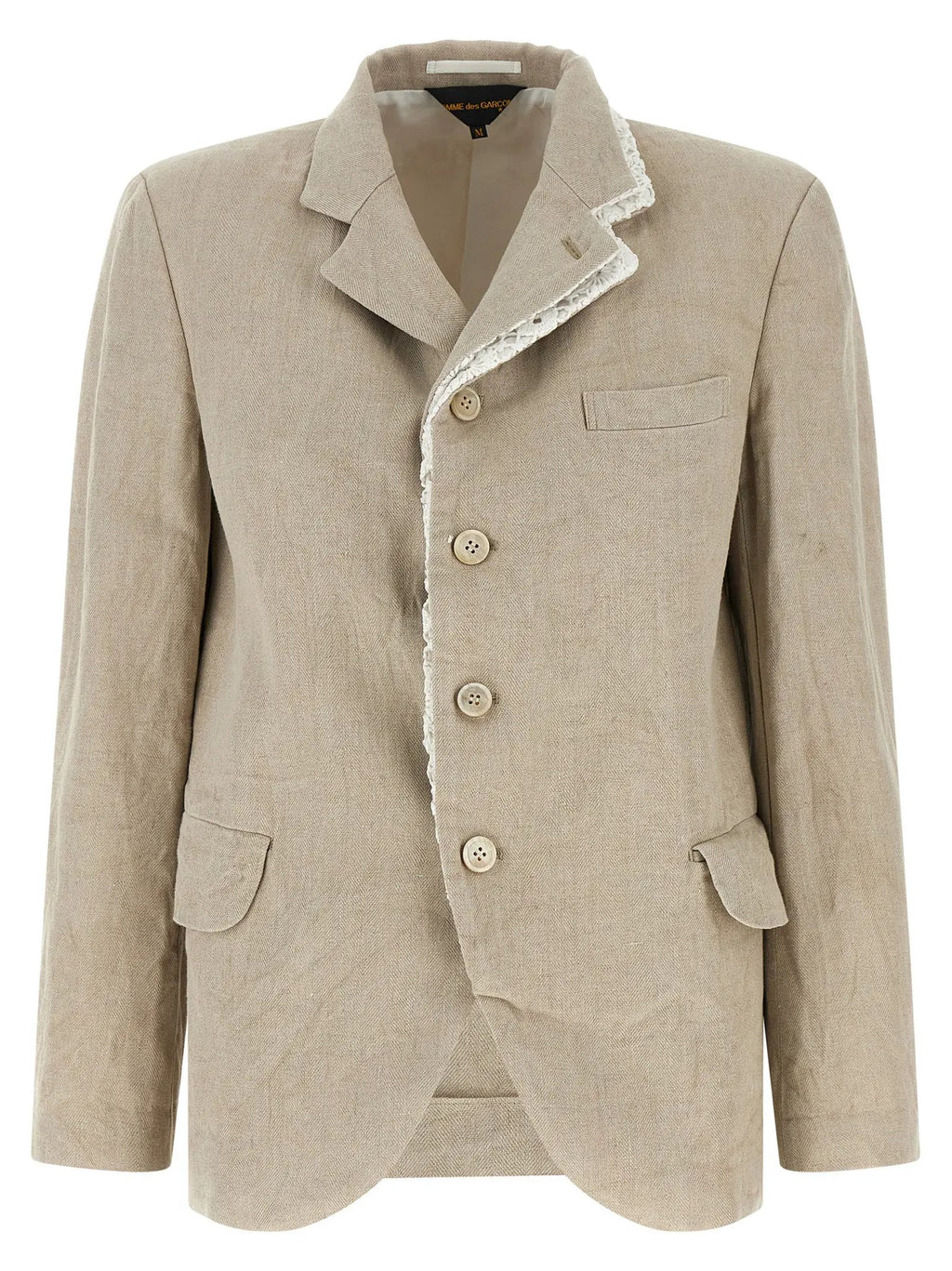 Comme Des Garçons Beige Linen Blazer