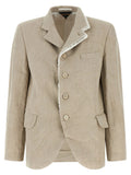 Comme Des Garçons Beige Linen Blazer