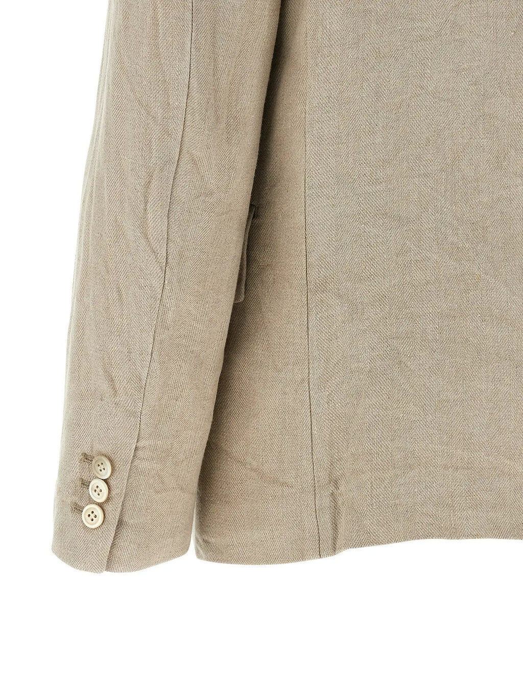 Comme Des Garçons Beige Linen Blazer