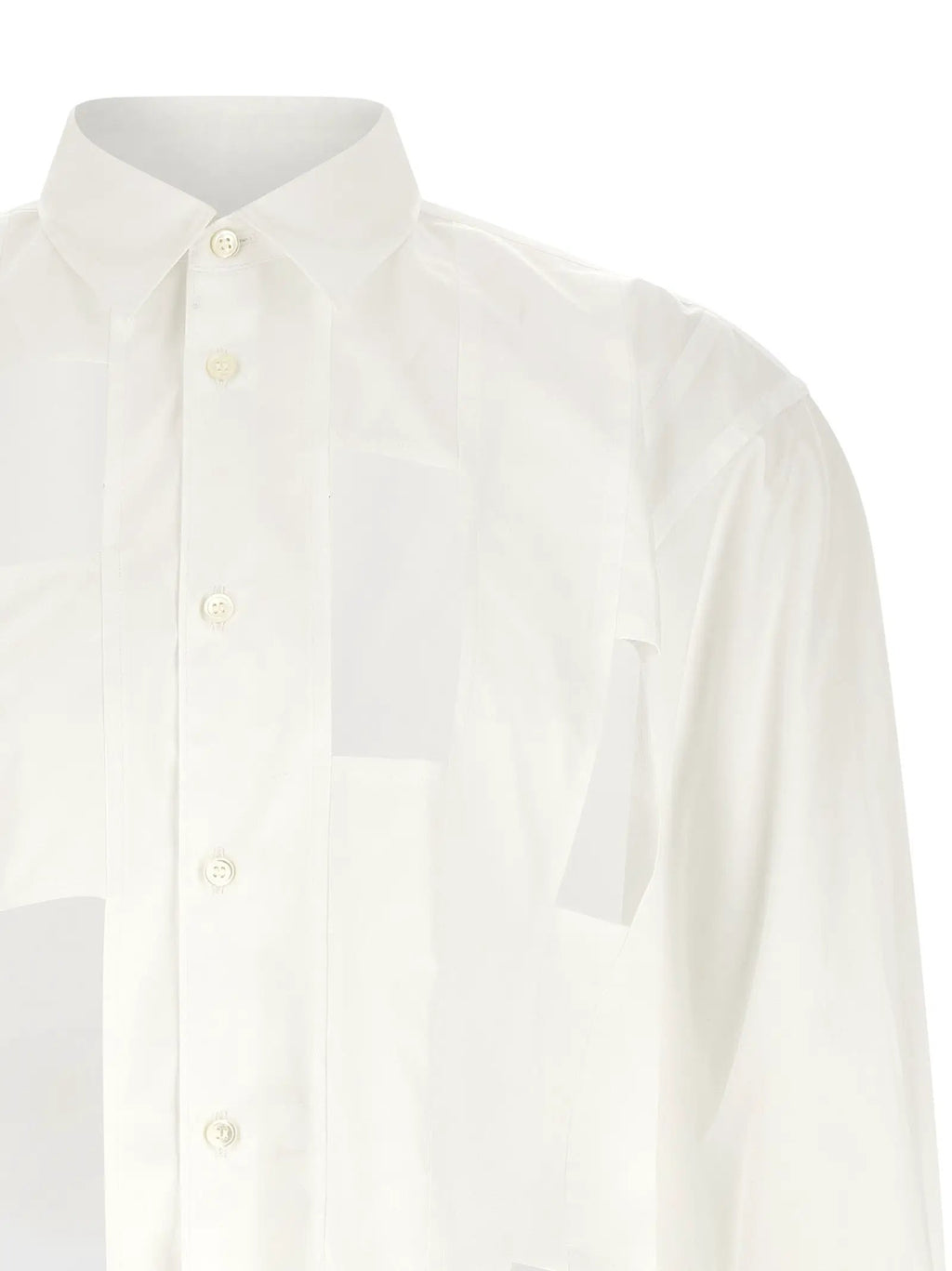 Comme Des Garçons White Cotton Blouse