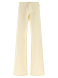 Balenciaga White Cotton Flared Pants