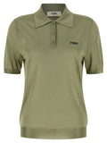 Fendi Bicolor Viscose Polo Shirt