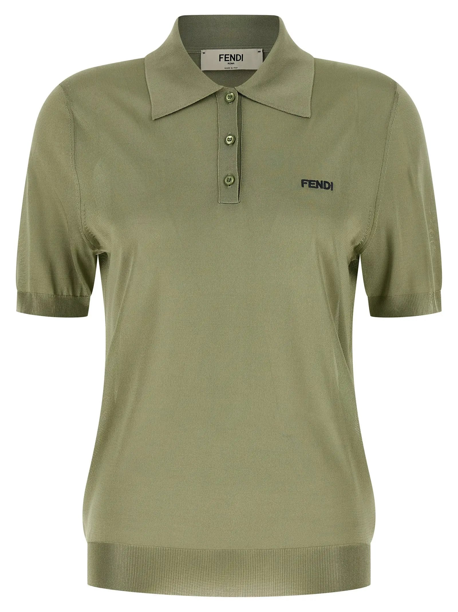 Fendi Bicolor Viscose Polo Shirt