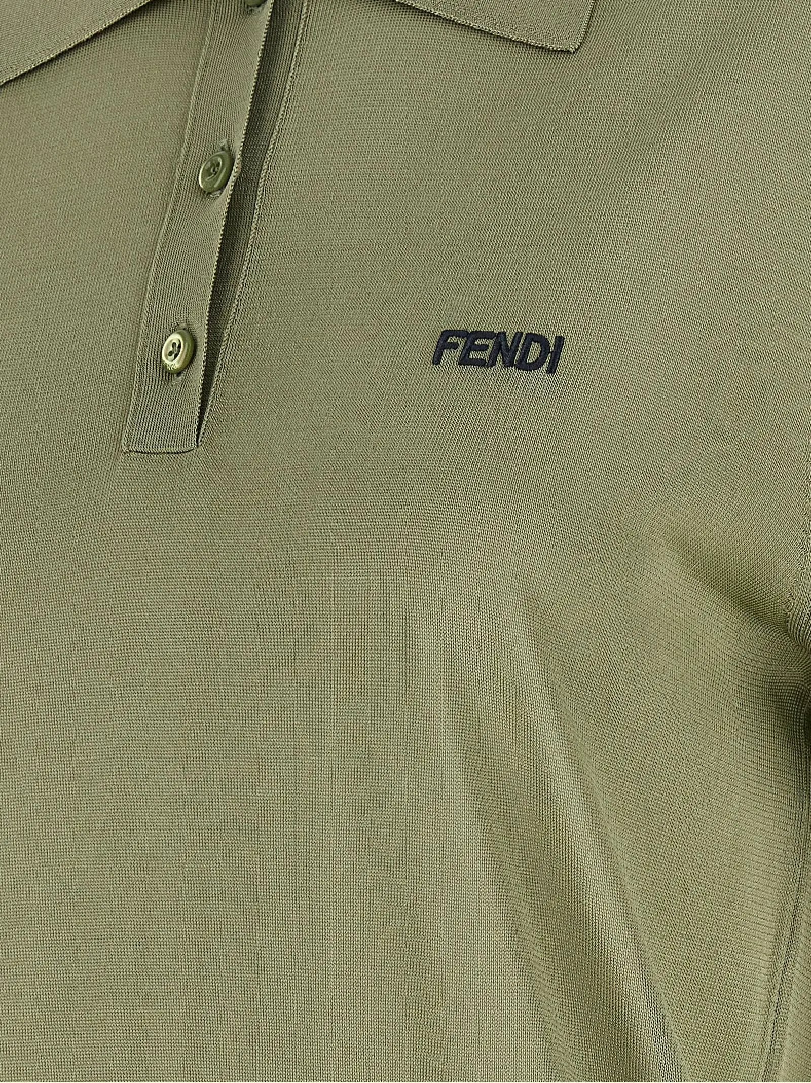 Fendi Bicolor Viscose Polo Shirt