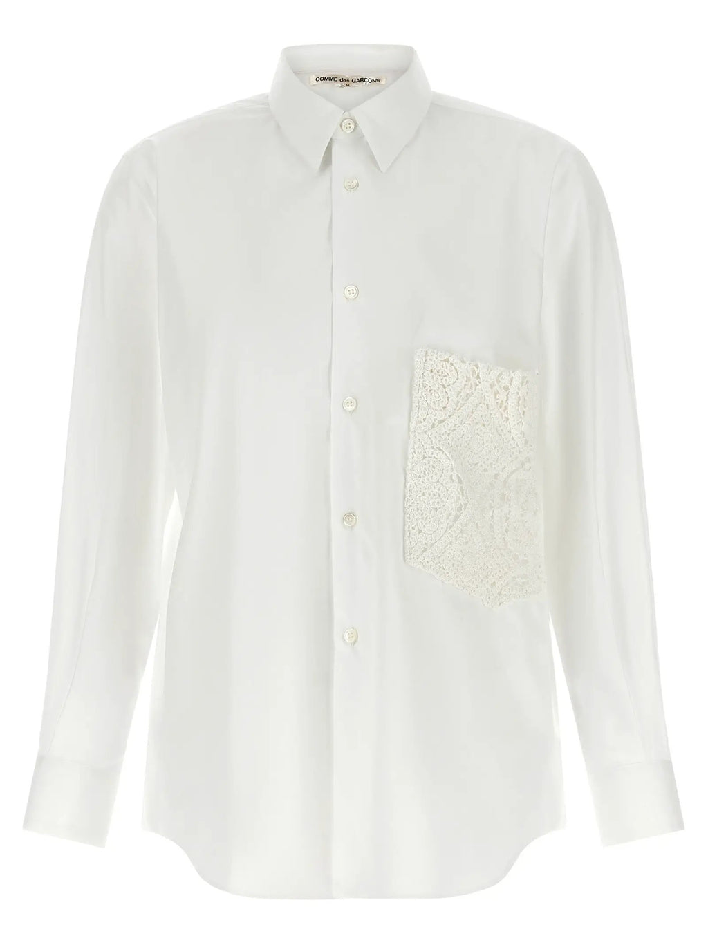 Comme Des Garçons White Cotton Blouse