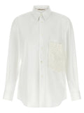 Comme Des Garçons White Cotton Blouse