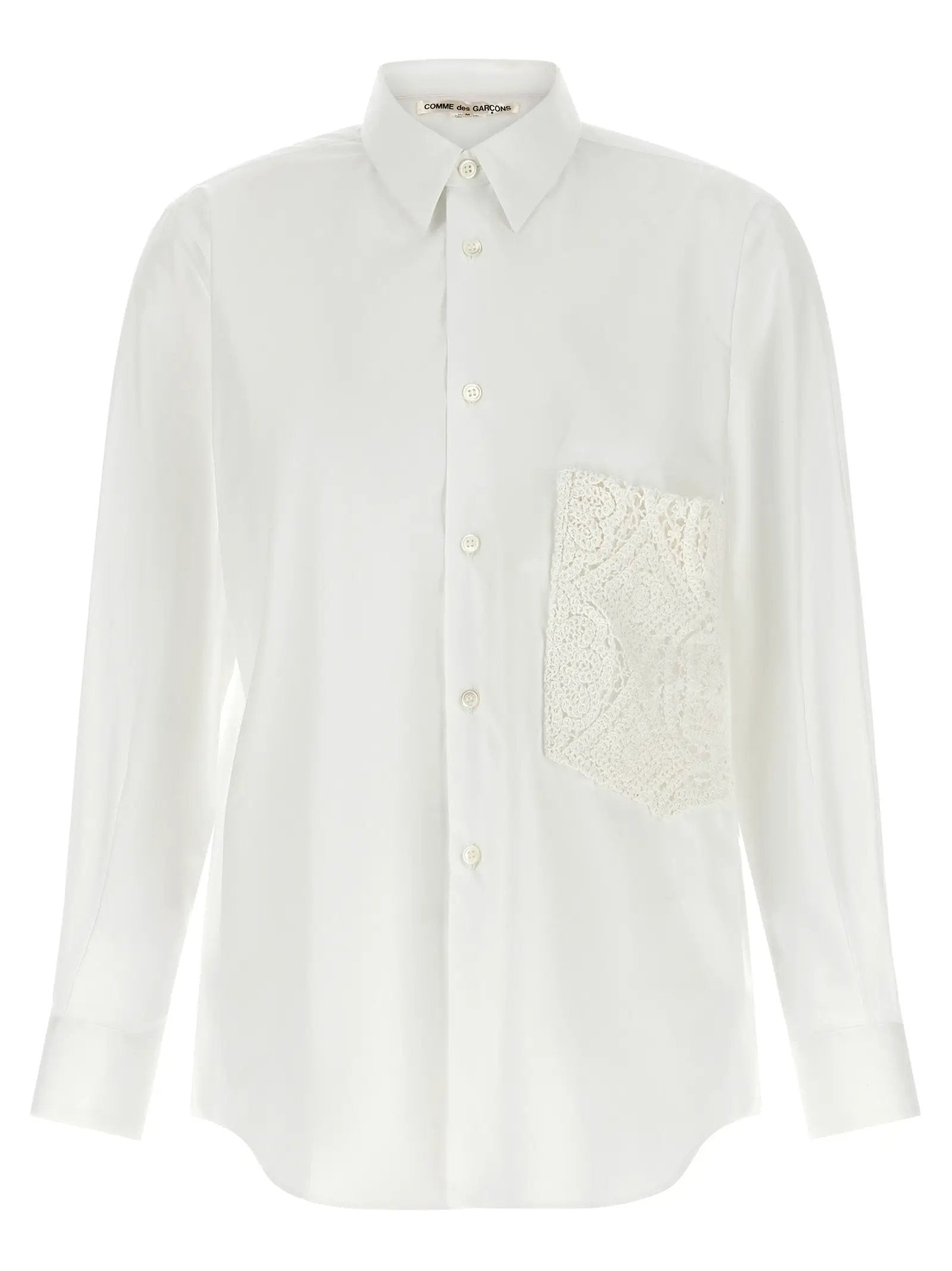 Comme Des Garçons White Cotton Blouse