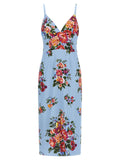 Robe midi bleue en viscose Dolce & Gabbana